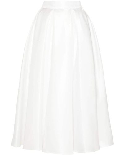 Atu Body Couture Jupe mi-longue en satin - Blanc