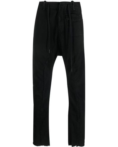 Masnada Concealed-fastening Drop-crotch Trousers - Black