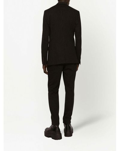 Dolce & Gabbana Pantalon de jogging à fines rayures - Noir