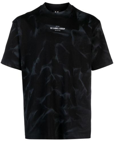 44 Label Group T-shirt Smoke-effet à logo imprimé - Noir