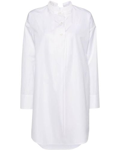 Givenchy Stand-up Collar Shirt Minidress - White