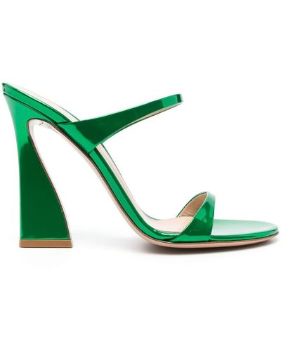 Gianvito Rossi Metallic Muiltjes - Groen