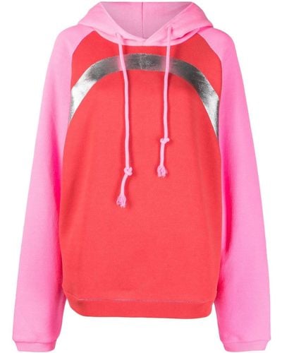 ERL Colour-blocked Cotton Hoodie - Pink
