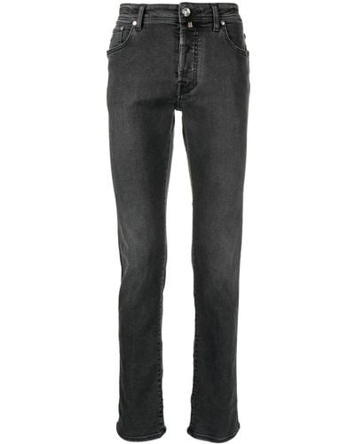 Jacob Cohen Mid-rise Slim-fit Jeans - Black