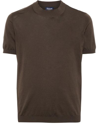 Drumohr T-shirt en maille fine - Marron