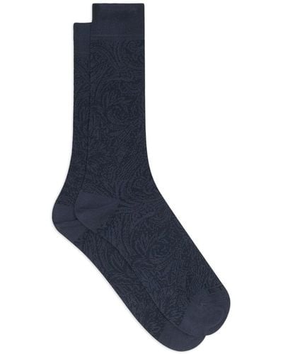 Etro Paisley-jacquard Socks - Blue