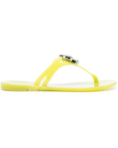 Casadei Flip-Flops mit Kristallen - Gelb