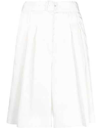 Ports 1961 Pleated Bermuda Shorts - White