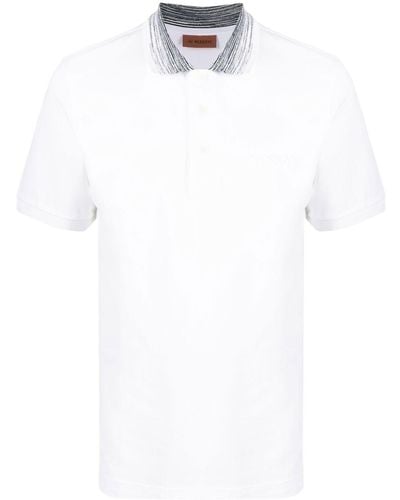 Missoni ジグザグカラー ポロシャツ - ホワイト
