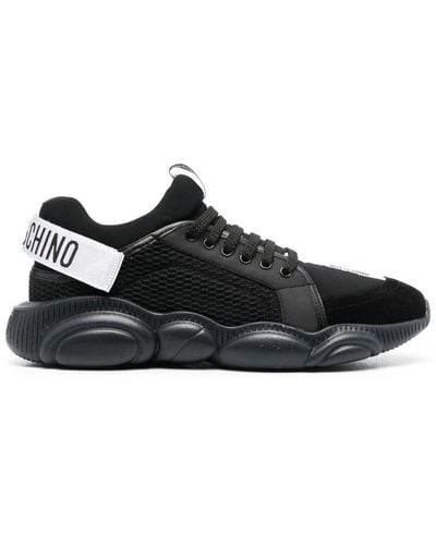 Moschino Logo Pull Tab Low-Top Trainers - Black