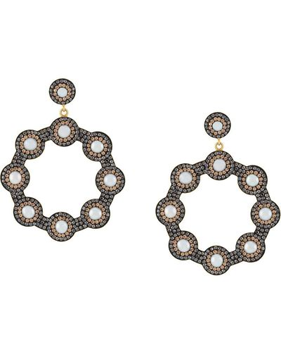 SORU Orecchini con perle Barocco - Metallizzato