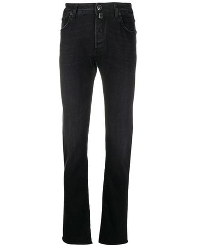 Jacob Cohen Mid-rise Slim-fit Jeans - Black