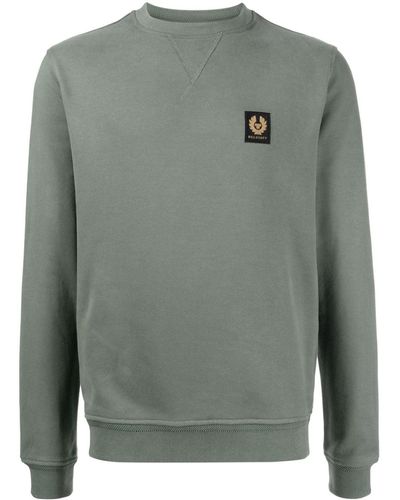 Belstaff Katoenen Sweater Met Logopatch - Grijs