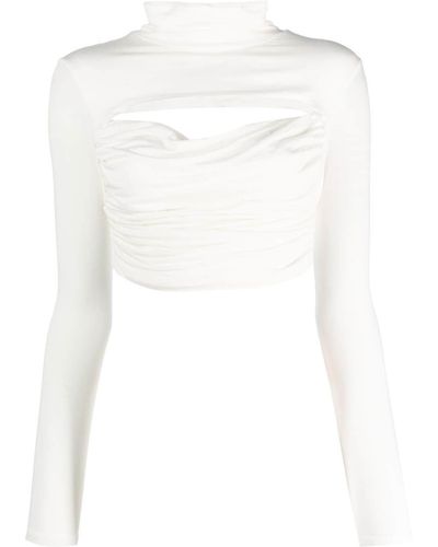 Concepto Cut-out Cropped Top - White