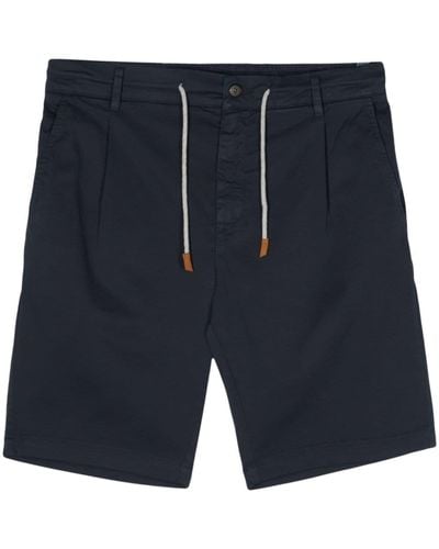 Eleventy Shorts con pinzas - Azul