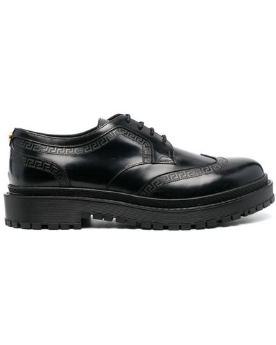 Versace Oxford-Schuhe mit Greca-Muster - Schwarz