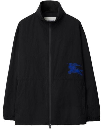 Burberry Edk-appliqué Hooded Jacket - Black