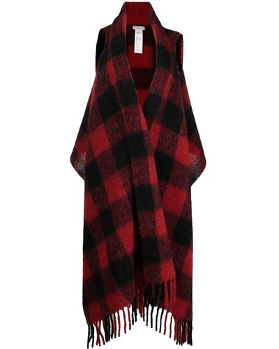 Woolrich Check-pattern Knitted Scarf - Red