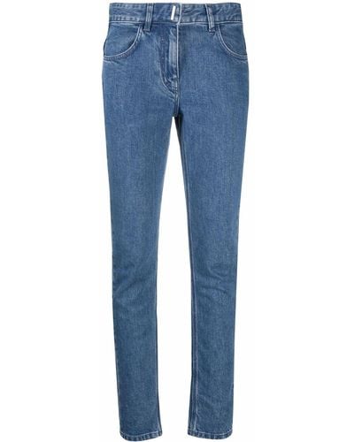 Givenchy Halbhohe Skinny-Jeans - Blau