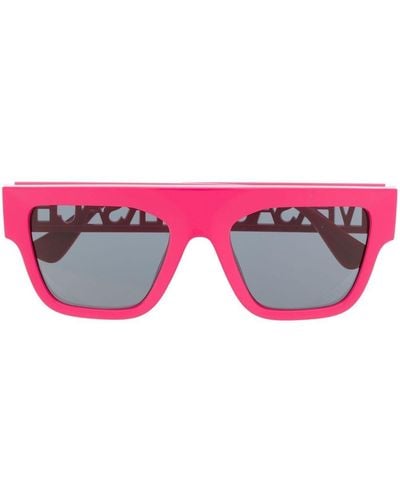 Versace Logo-arm Detail Sunglasses - Pink