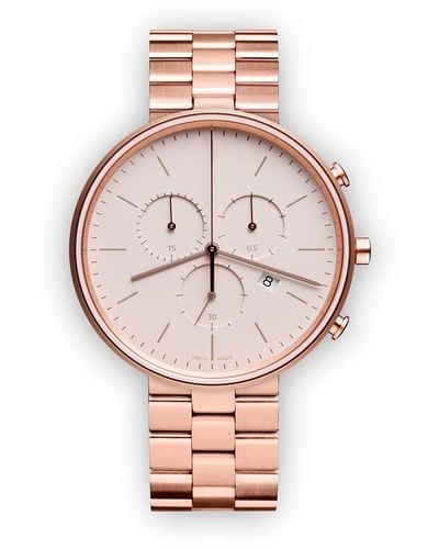 Uniform Wares M40 Chronograph Watch - Pink
