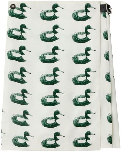 Burberry Duck Print Kilt - Green
