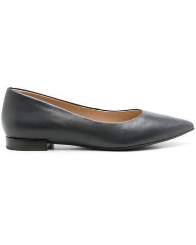 Sarah Chofakian Francesca Leather Ballerina Shoes - Gray