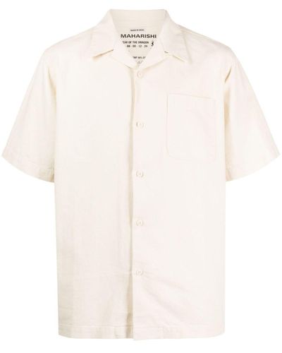 Maharishi Short-sleeve Chest-pocket Shirt - White