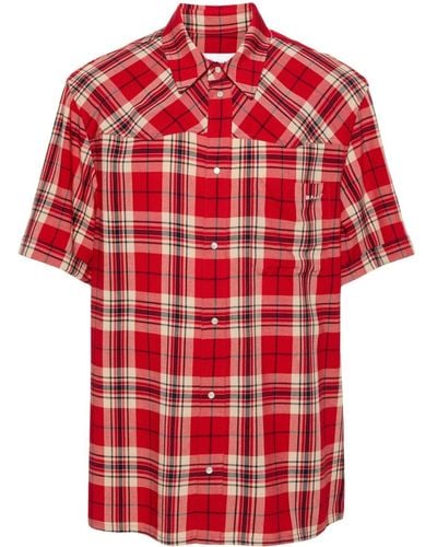 Bally Western Plaid-check Shirt - Red