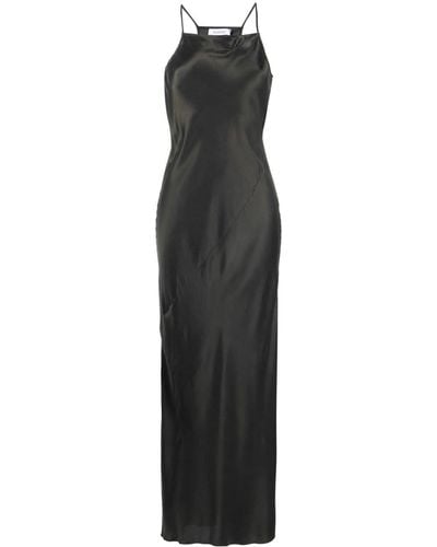 Rodebjer サテン ロングドレス - ブラック