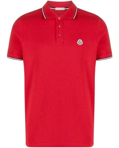 Moncler Logo-appliqué Polo Shirt - Red
