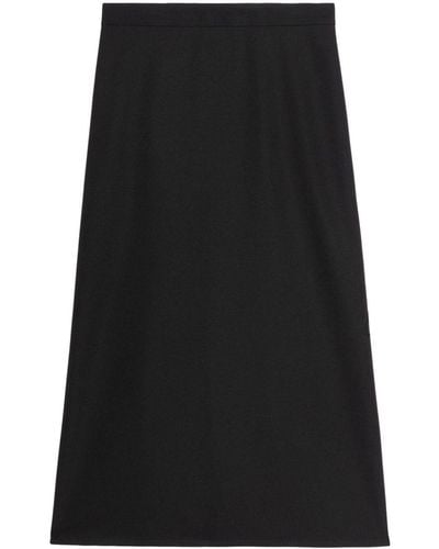 Balenciaga Aライン フレアスカート - ブラック