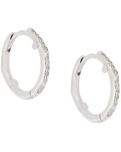 Shaun Leane Cherry Branch Diamond Hoop Earrings - Metallic