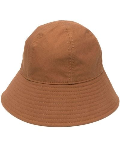 Jil Sander Cotton Bucket Hat - Brown