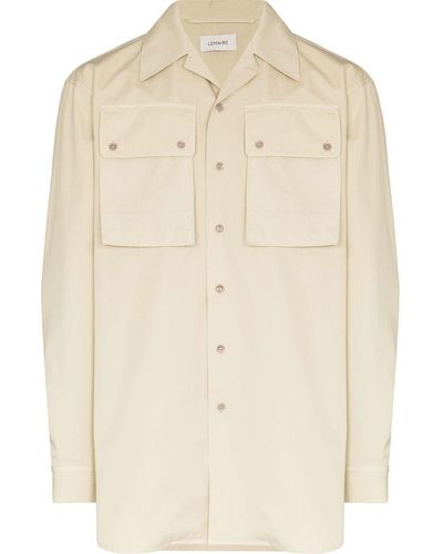 Lemaire Flap-pocket Cotton Shirt - Natural