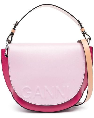 Ganni Saddle Handtasche - Pink