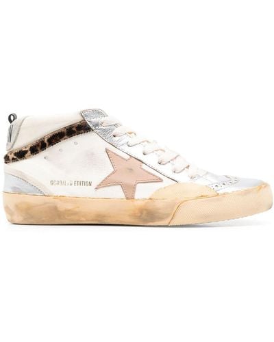 Golden Goose Mid-star High-top Sneakers - Pink