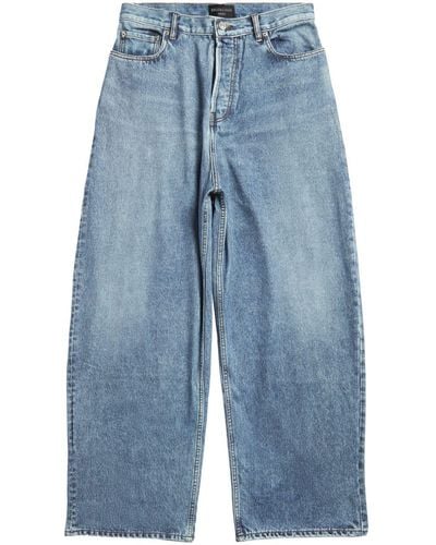 Balenciaga Pantaloni con stampa trompe l'oeil - Blu
