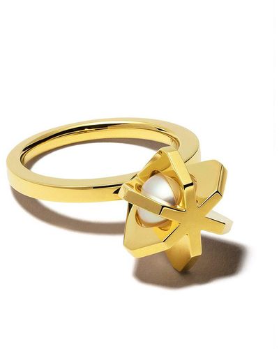Tasaki 18kt Yellow Gold M/g Stellar Akoya Pearl Ring - Metallic