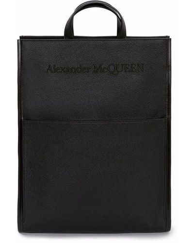 Alexander McQueen Square Shopper Backpack - Black
