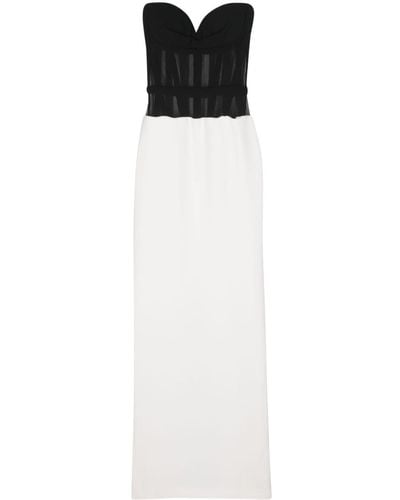 Monot Panelled Corset-bodice Gown - Women's - Polyester - White