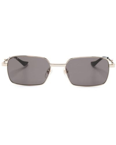 Gucci Sonnenbrille mit eckigem Gestell - Grau