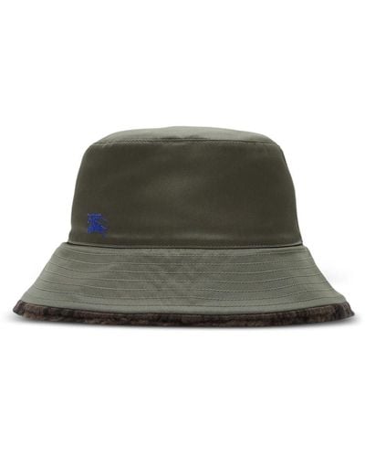 Burberry Logo-embroidered Reversible Bucket Hat - Green