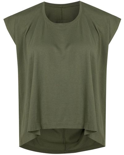 Osklen T-shirt en coton à ourlet plus long au dos - Vert