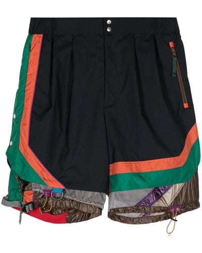 Kolor Shorts con design color-block - Blu