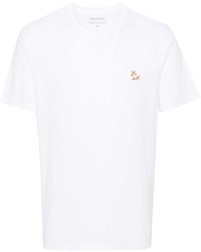 Maison Kitsuné Camiseta con parche Fox - Blanco