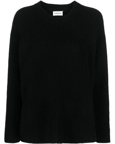 P.A.R.O.S.H. Ribbed-knit Cashmere Sweater - Black