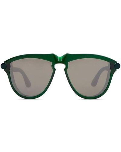Burberry Occhiali da sole con montatura stile pilota - Verde