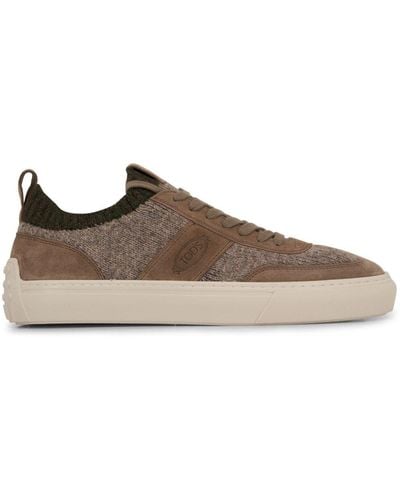 Tod's Suede Panelled Low-top Sneakers - Brown