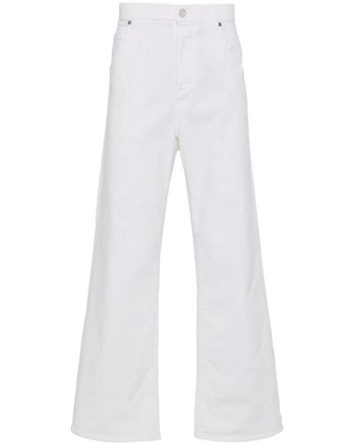 Etro Gerade Jeans mit Pegaso-Stickerei - Weiß